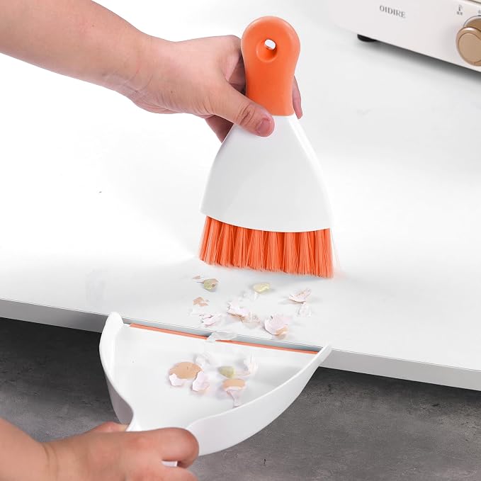 NACENA Mini Dustpan and Brush Set 2 Pack, Small Broom and Dustpan Set Dust Pan - Image 3