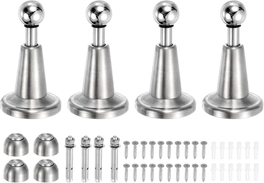 uxcell 4Pcs Magnetic Door Stopper, 304 Stainless Steel Magnetic Door Stop Catch by uxcell