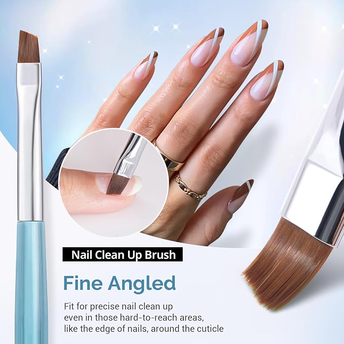 AIRSEE Nail Art Clean Up Brushes, Painting Brushes, Art Design DIY Tools - Image 4