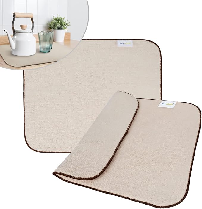SINLAND Microfiber Dish Drying Mat Super Absorbent Dish Drying Pad by SINLAND