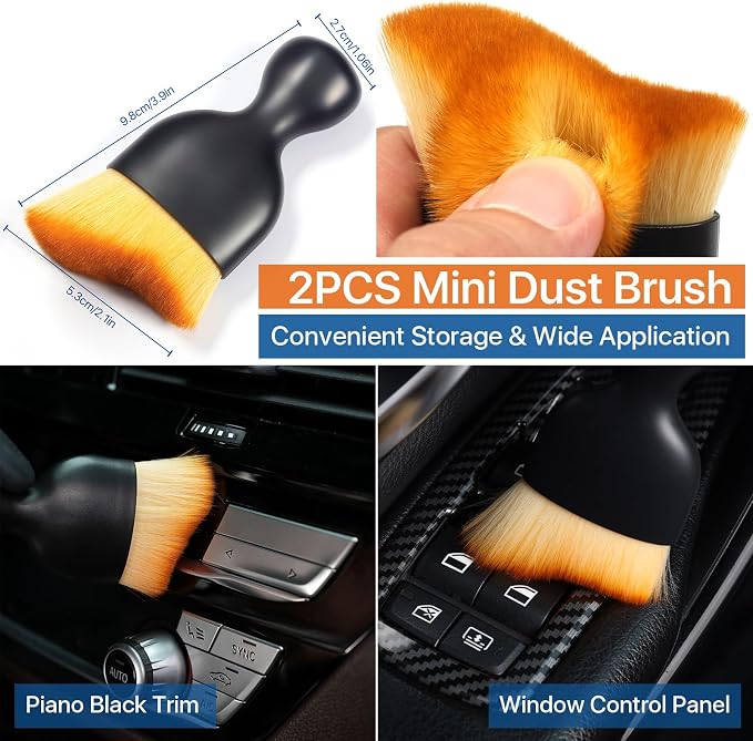 Car Ultra Soft Bristles Detailing Brushes, Curveball XL Synthetic Brushes - Image 4