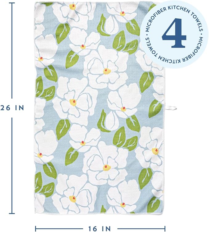 ELYN Microfiber Kitchen Dish Towel Set, Quick-Dry & Absorbent Waffle Weave - Image 2