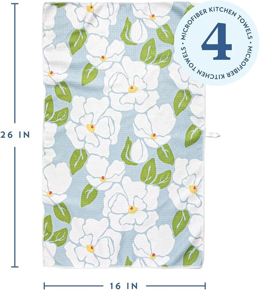 ELYN Microfiber Kitchen Dish Towel Set, Quick-Dry & Absorbent Waffle Weave - Image 2