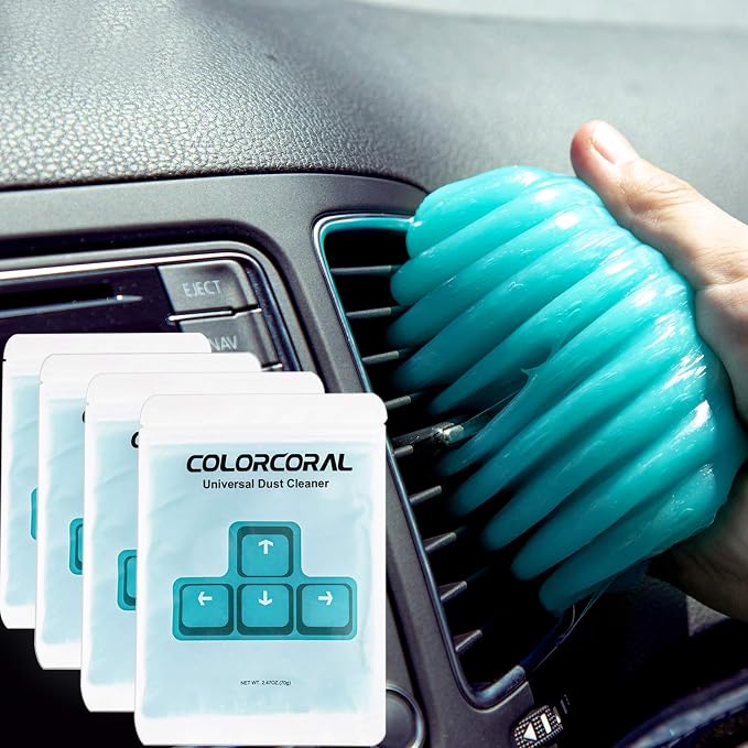 COLORCORAL Car Cleaning Gels 4-Pack, Universal Auto Detailing Tools Car by ColorCoral