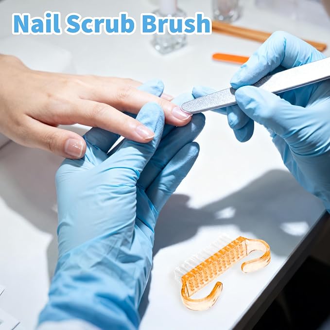 420 Pcs Handle Grip Nail Brush Bulk 5 Colors Nail Scrub Brush Pedicure - Image 3