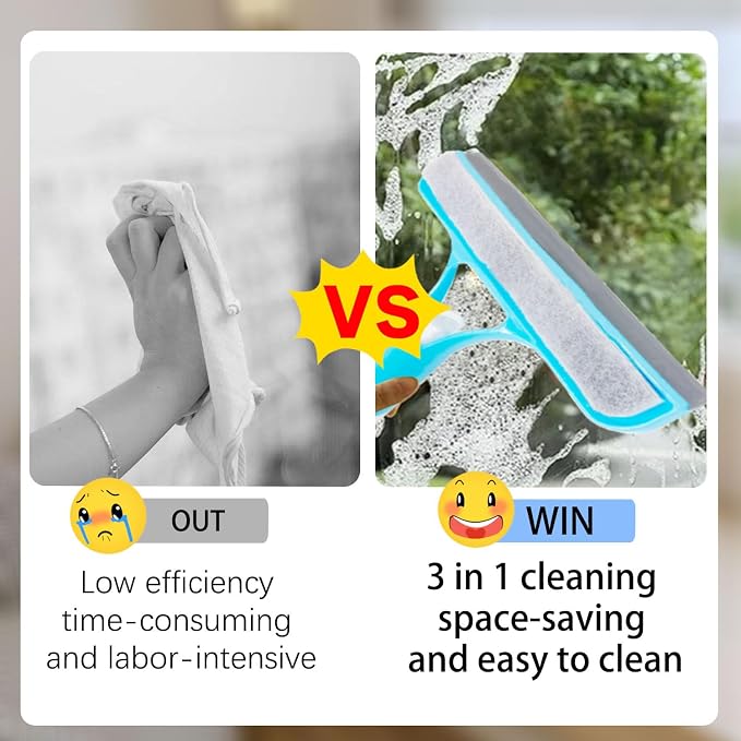 3 in 1 Spray Squeegee, 3 in 1 Window Cleaning Scraper, Window Squeegee - Image 4