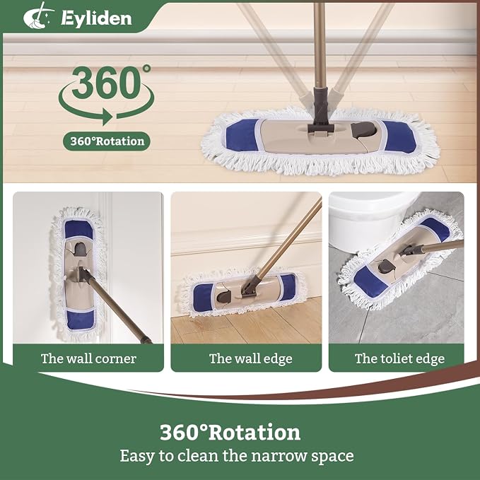 Eyliden Dust Mop with Reusable Washable Pads - Image 2
