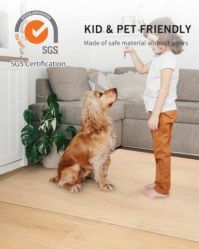 Area Mat for Hard Floors, Waterproof Durable Protector for Dining Room - Image 4