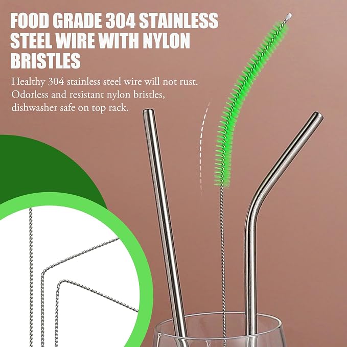Long Straw Cleaning Brushes 10.5" Baby Bottle Cleaning Brushes, 10 Different - Image 5