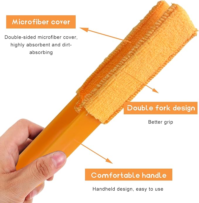 2 PCS Car Blinds Duster, Window Blind Cleaner Duster Brush - Image 3