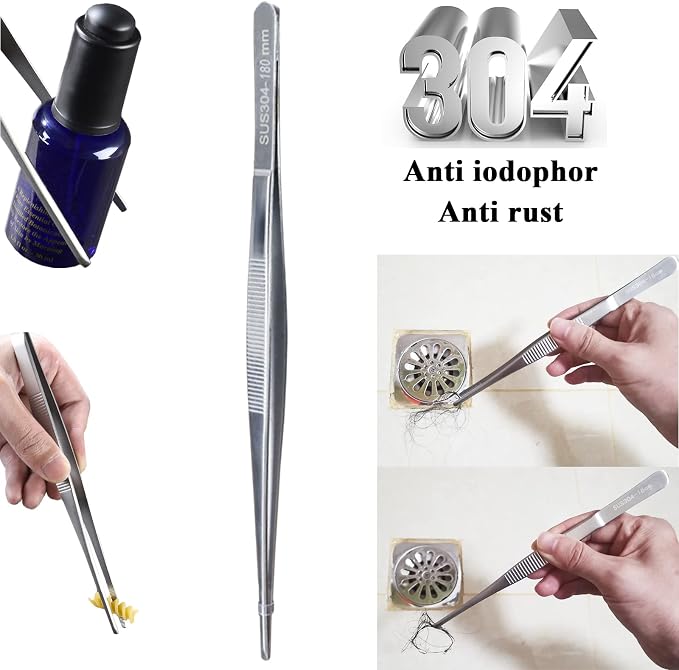 Broom and Dustpan Tweezers Tongs Cleaning Brushes Groove Gap Clean Tool Set 4 - Image 4