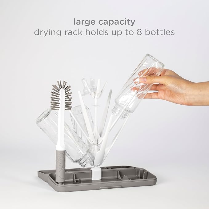 Ubbi On-The-Go Drying Rack and Brush Set, includes Travel Case and Bottle Brush - Image 4