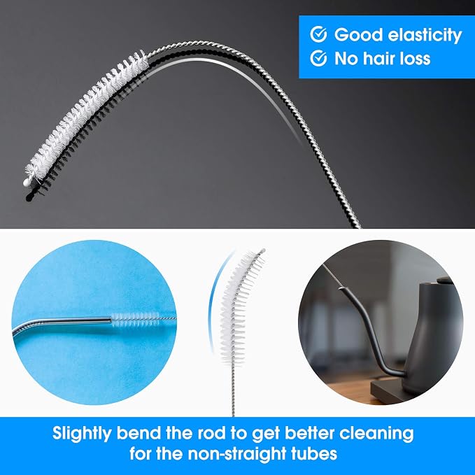10 Piece Stainless Steel Straw Cleaning Brush Set - Image 5