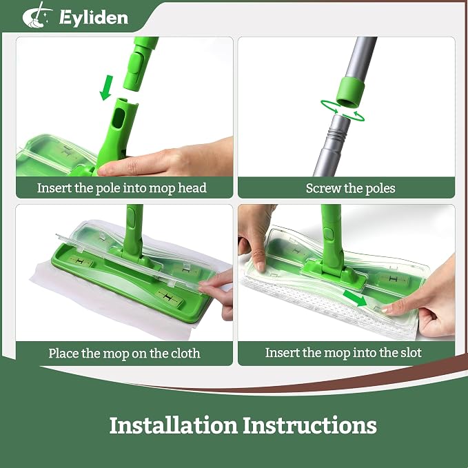 Eyliden Sweeper Mop with 36 Refills - Image 3