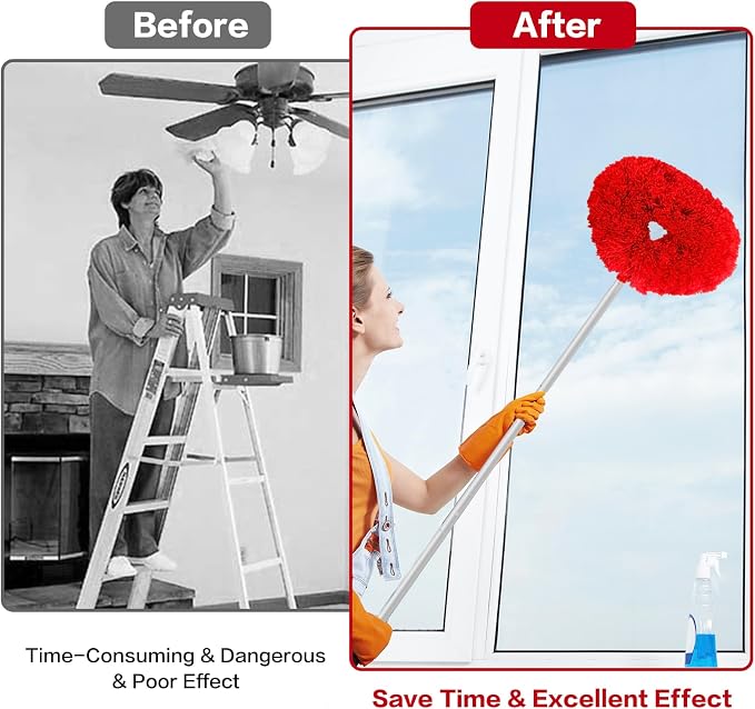 Ceiling Fan Cleaner Duster Reusable Microfiber Ceiling Fan Blade Cleaner - Image 4