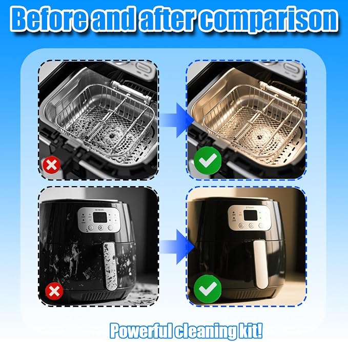 Air Fryer Cleaning Tools Set, Airfryer Cleaner Brush, Air Fryer Accessories（8 - Image 2