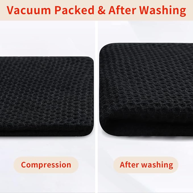 Homaxy 100% Cotton Kitchen Towels and Dishcloths Set, 12 x 12 Inches and 13 x - Image 8