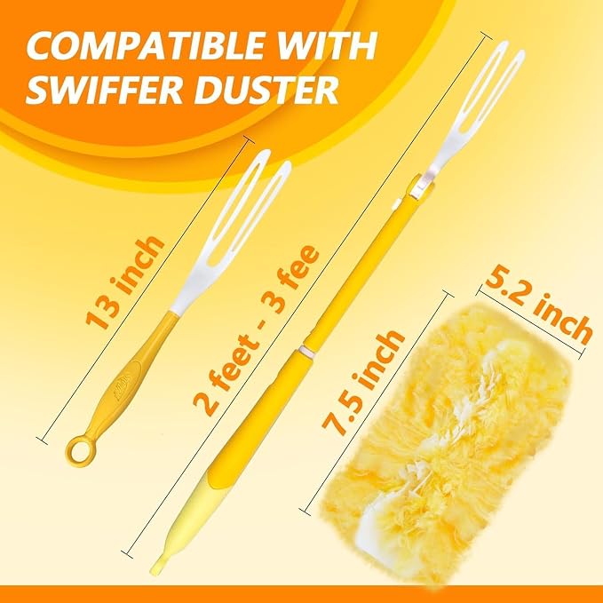 Duster Refill Compatible with Swiffer Duster, Heavy Duty Duster Refills Kit - Image 2