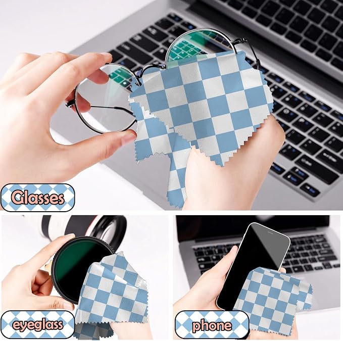 6 PCS Glasses Cleaning Cloth Eyeglass Cleaning Cloth Lens Eyeglasses Microfiber - Image 5