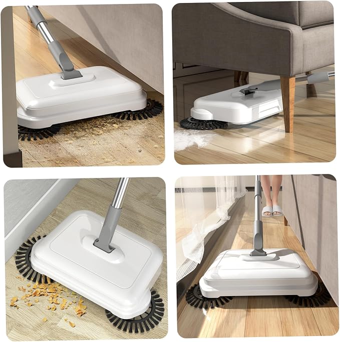 Floor Sweeper 2-in-1 360° Rotating Hand Push Sweeper High Efficient Carpet - Image 4