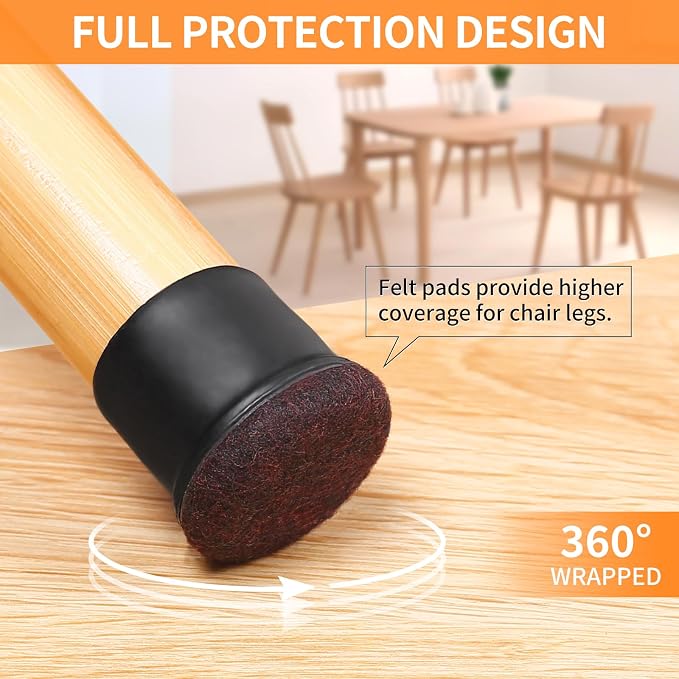 Ezprotekt 8 Pcs Extra Large Chair Leg Protectors - Image 3