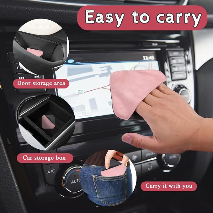 Pink Car Screen Cleaner Microfiber Auto Screen Cleaning Pad, Auto Touchscreen - Image 5