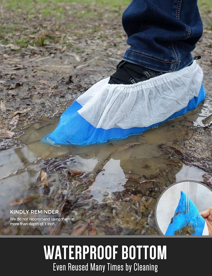Ohana 1st Hybrid Shoe Covers Disposable Non Slip Waterproof, MEGA Pack. - Image 4