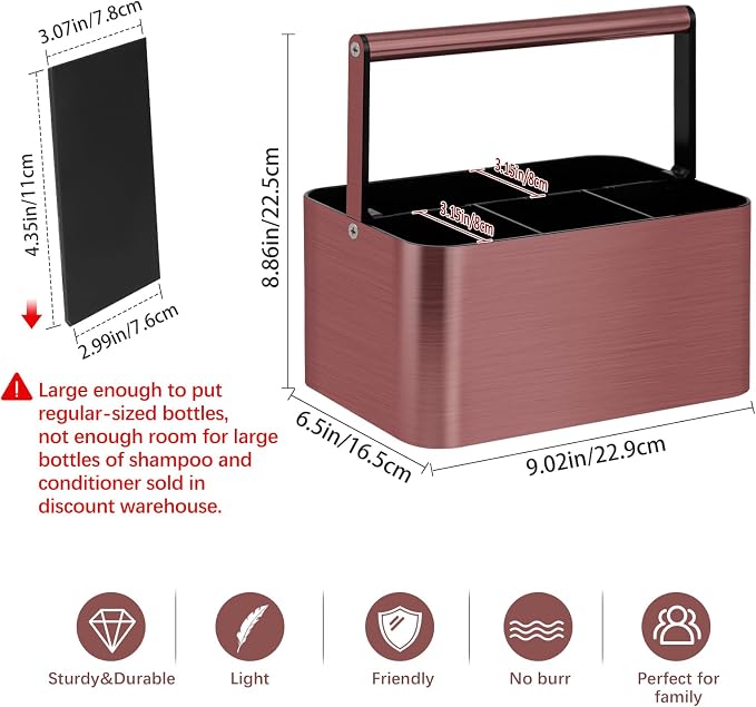 Shower Caddy Portable for College Dorm Room Essential, Bathroom Caddy Organizer - Image 2