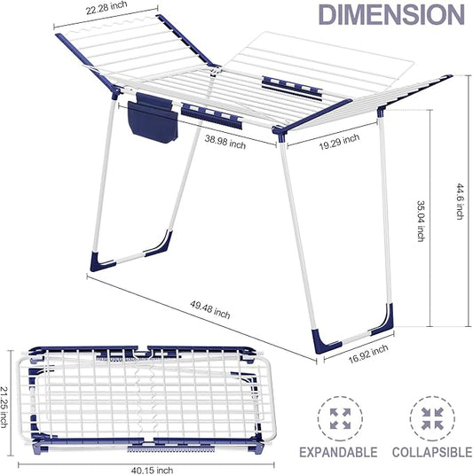 APEXCHASER Clothes Drying Rack Foldable, Drying Rack Clothing Large Space - Image 2