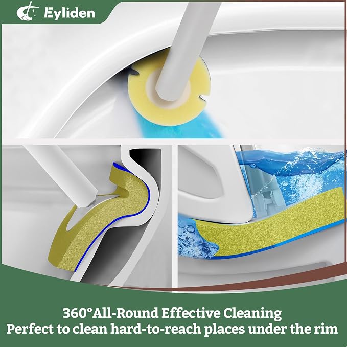 Eyliden Disposable Toilet Brush and Plunger Combo | 2-in-1 Toilet Bowl Wand Kit - Image 5