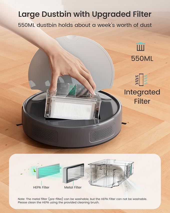 Lefant M310 Robot Vacuum Cleaner– 4500Pa Suction, Ultra-Slim & Quiet, - Image 5