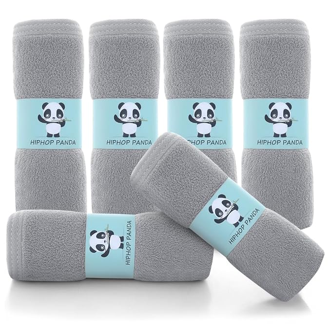 HIPHOP PANDA Baby Washcloths, Rayon Made from Bamboo by HIPHOPPANDA