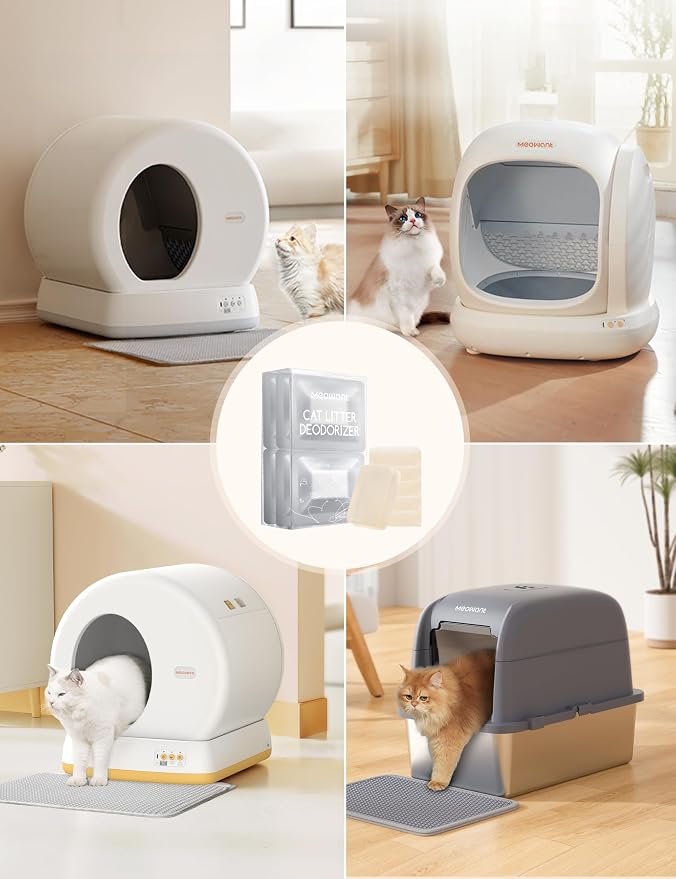 MeoWant Pet Odor Eliminator, Automatic Cat Litter Box Odor Deodorant Gel Only - Image 7