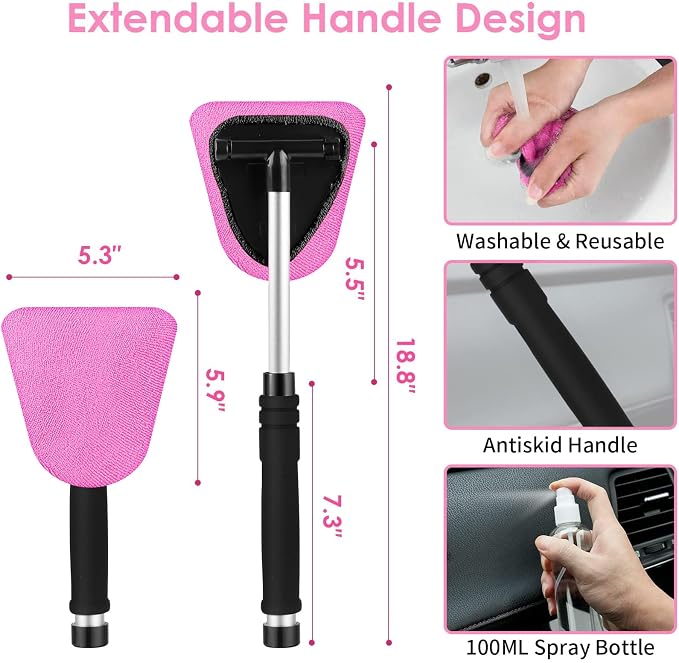 Viewsun 17pcs Car Cleaning Kit, Detailing Brush Set, Windshield Cleaner - Image 4