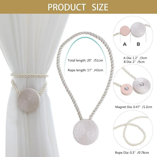 Magnetic Curtain Tiebacks - 12mm Magnetic Tie Backs - Image 2