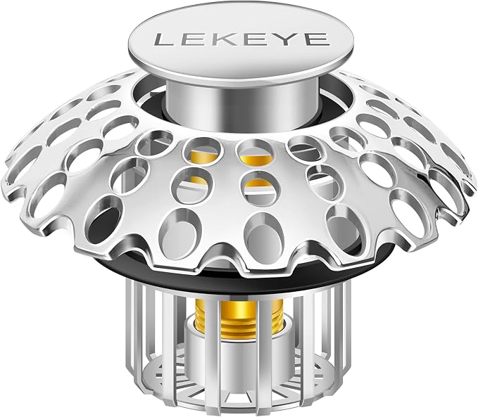 LEKEYE Tub Stopper | Shower Drain Hair Catcher | Bathroom Bathtub Plug | Pop Up by LEKEYE