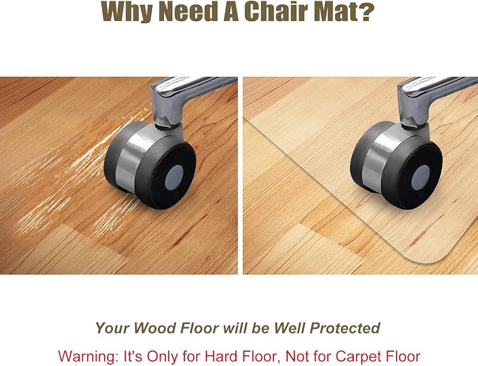 Kuyal Clear Chair Mat, Hard Floor Use - Image 5