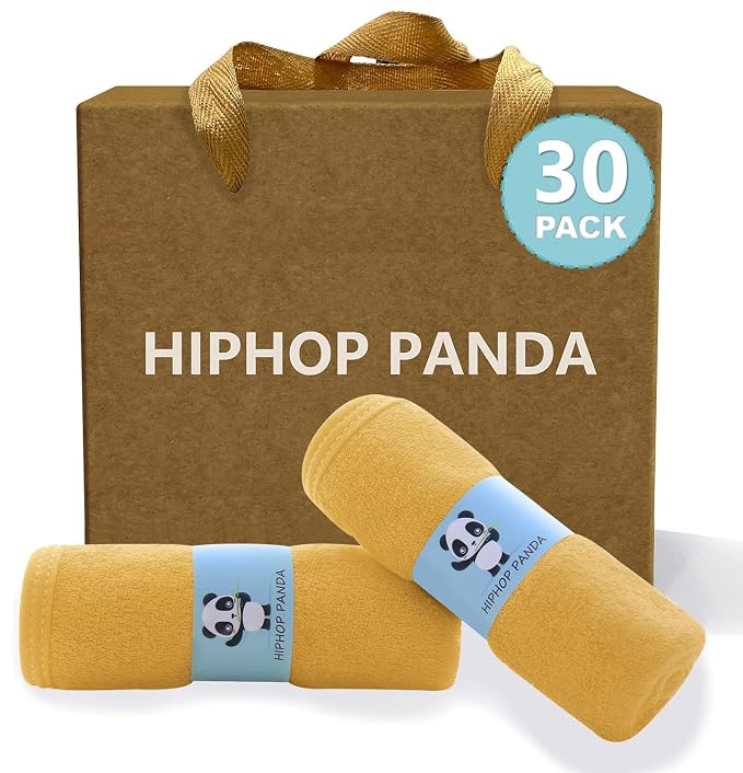 HIPHOP PANDA Baby Washcloths, Rayon Made from Bamboo by HIPHOPPANDA