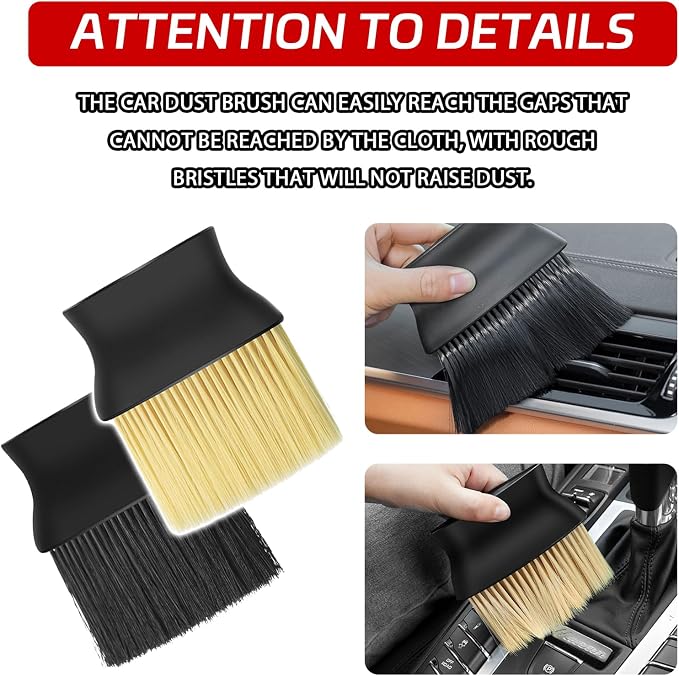 Automotive Interior Dusting Brush, Car Interior Cleaning Brush, Car Detailing - Image 4