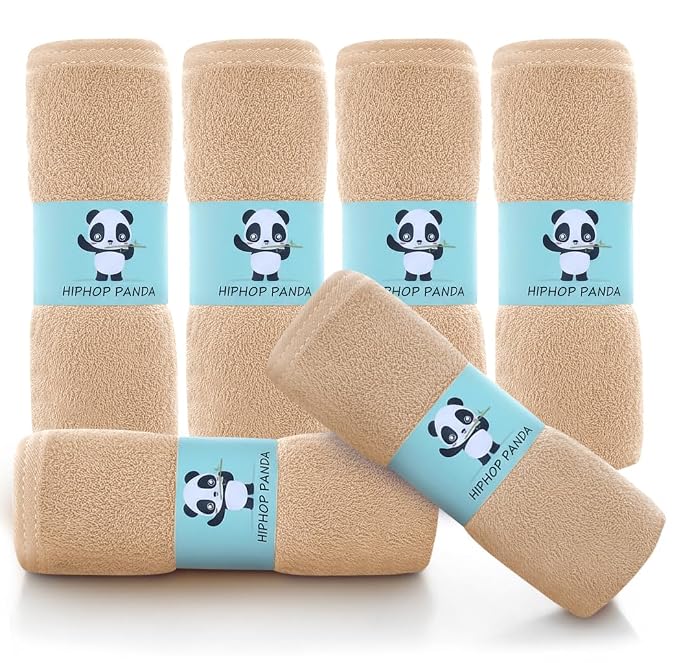 HIPHOP PANDA Baby Washcloths, Rayon Made from Bamboo by HIPHOPPANDA