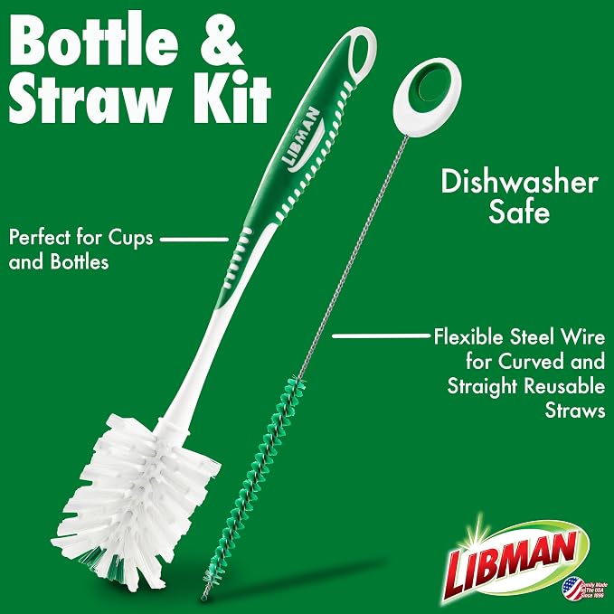Libman Bottle & Dish Brush Kit | Cleaning Brushes - Image 4