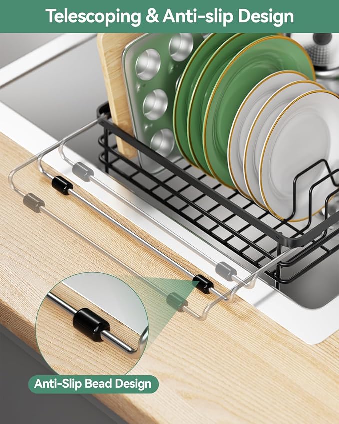 Expandable in Sink Dish Drying Rack - Image 5