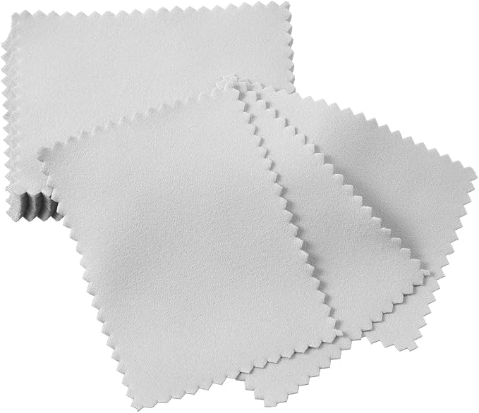 Tatuo 200 Pieces Jewelry Polishing Cloth 2.36 x 3.15 Inch Double-Sided - Image 2