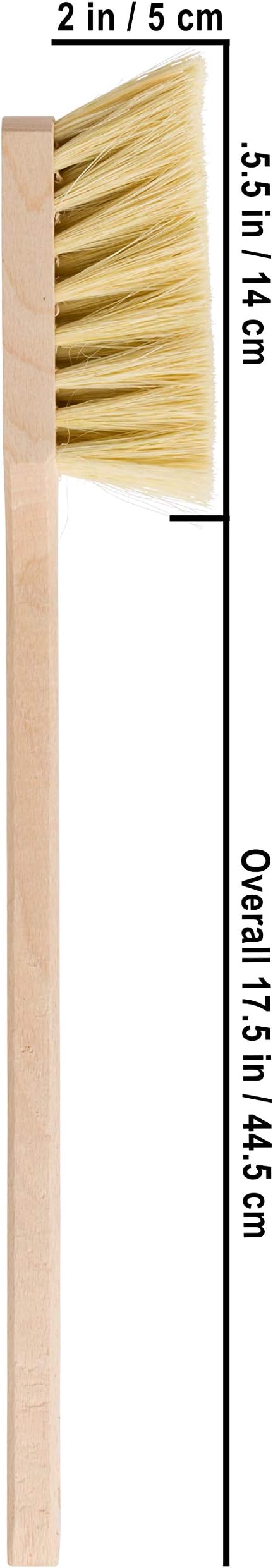 Redecker Wheel Brush, Extra-Long Handle, Beechwood and Durable Tampico Fiber - Image 3