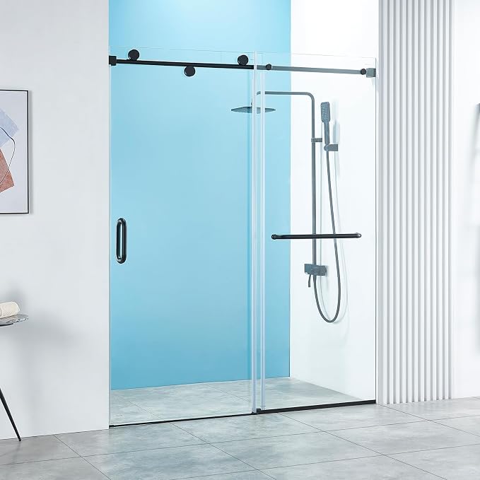 56-60" W x 76" H Frameless Sliding Shower Door, Frameless Shower Door, Shower by Wemakeexcellentshowerdoors