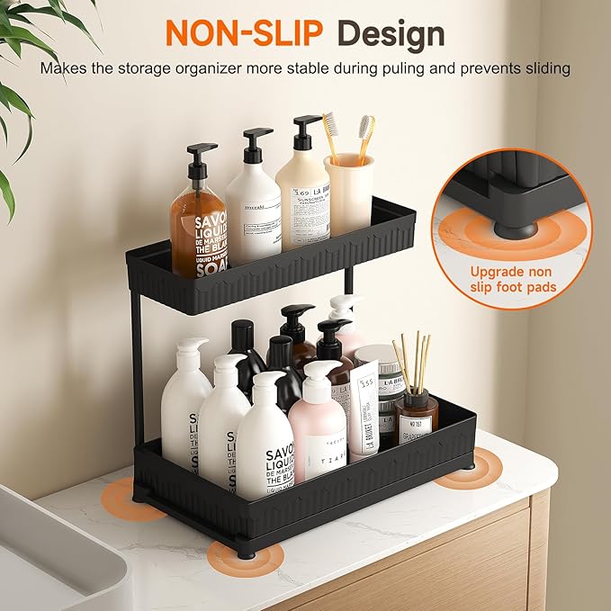 3 Pack Multi-Purpose Under Sink Organizers and Storage, 2026 L-Shaped Pull Out - Image 4