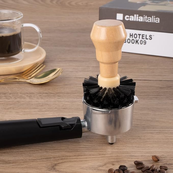 Coffee Portafilter Basket Cleaning Brush, Stiff Bristles and Wood Handle Coffee - Image 5