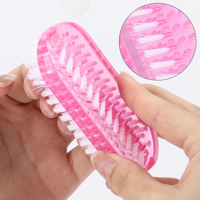 Nail Cleaning Brushes Plastic for Fingernails 2-Sided Non-Slip Brush Nail - Image 4