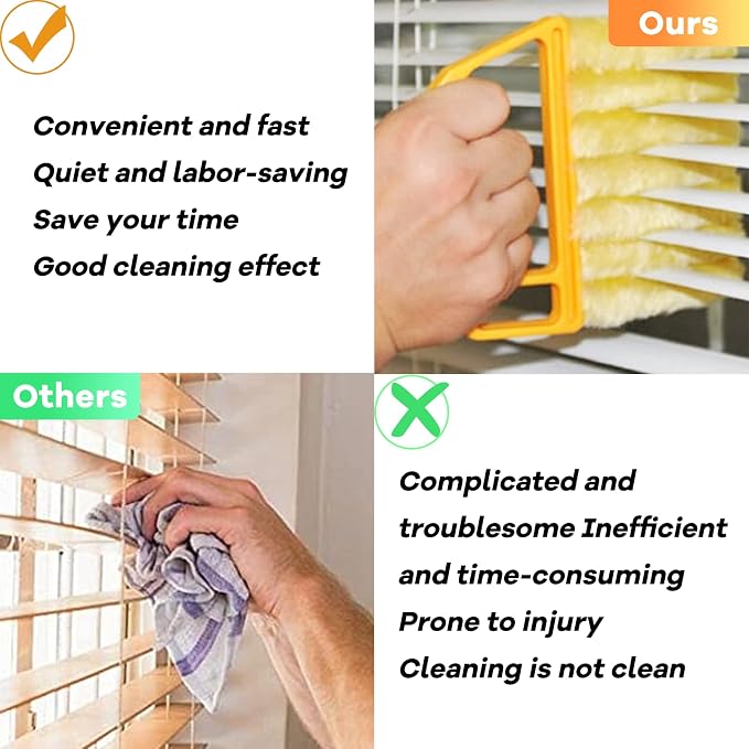 AOCEAN 4 Pcs Blind Cleaner Duster Tool 7-Finger Dusting Cleaner Tool - Image 4