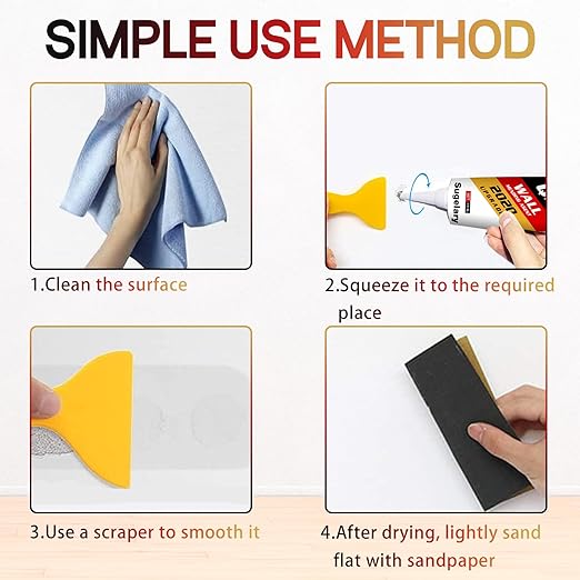 Drywall Patch Repair Kit with Scraper, Wall Spackle Repair Paste, Wall Mending - Image 4